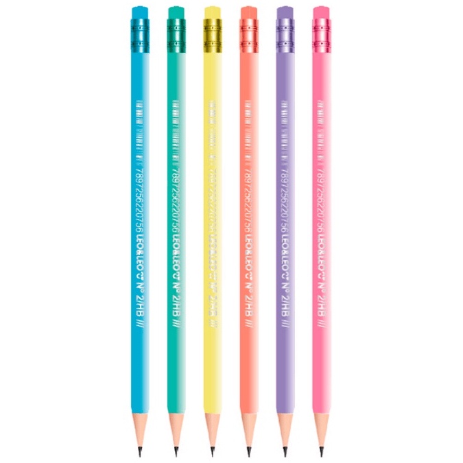 Lápis de Escrever HB Tom Patel Perolado com Borracha  Escolar  Leo&Leo em Oferta na Shopee