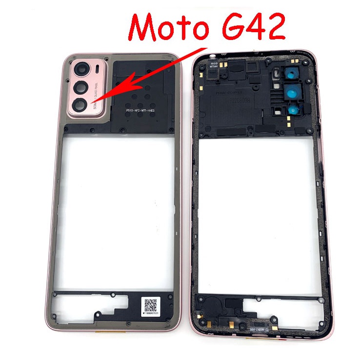 Carcaça Aro Lateral Moldura Lente Botão Vol Moto G42 Xt2233
