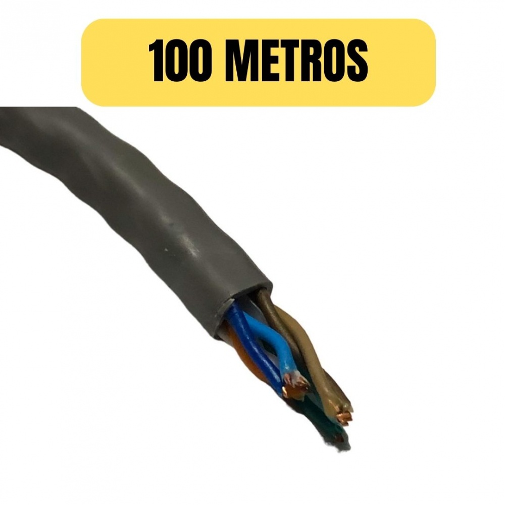 CABO DE REDE CAT6 100 METRO CINZA INTERNET LAN FURUKAWA