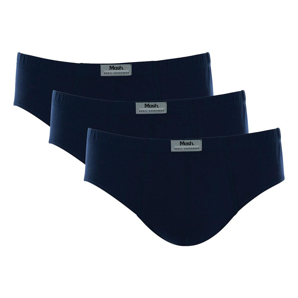 Kit 3 Cuecas Slip Mash Algodão Lisa 074.58 em Oferta na Shopee