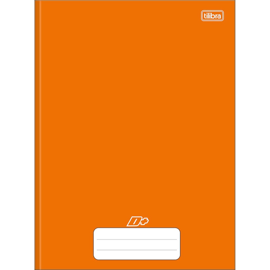 Caderno Universitário D+ Laranja TILIBRA Capa Dura BROCHURA - 96 Folhas