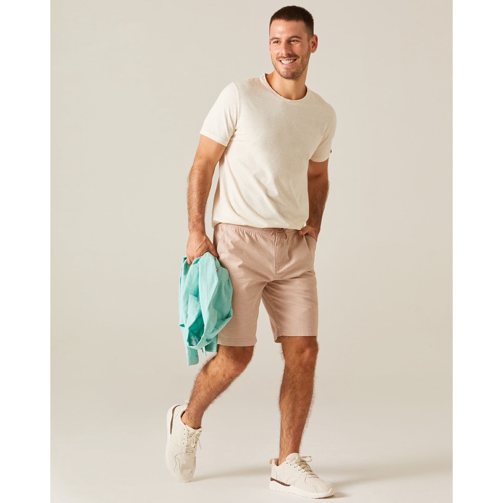 Bermuda Masculina Com Cadarço Em Chambray em Oferta na Shopee