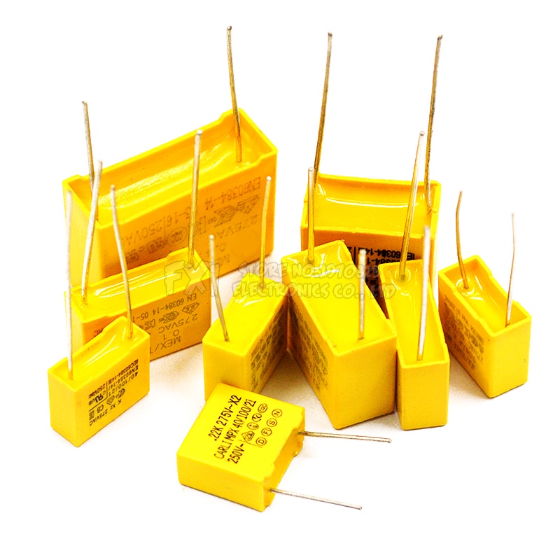 10 Peças capacitor 275VAC Série X2 0.01UF ~ 2.2UF De Filme De Polipropileno Novo 10nf 100nf 150nf 200nf 680nf 470nf 1UF