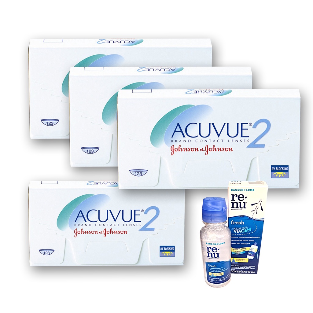 Lente De Contato Acuvue 2 - 03 + 01 Grátis em Oferta na Shopee