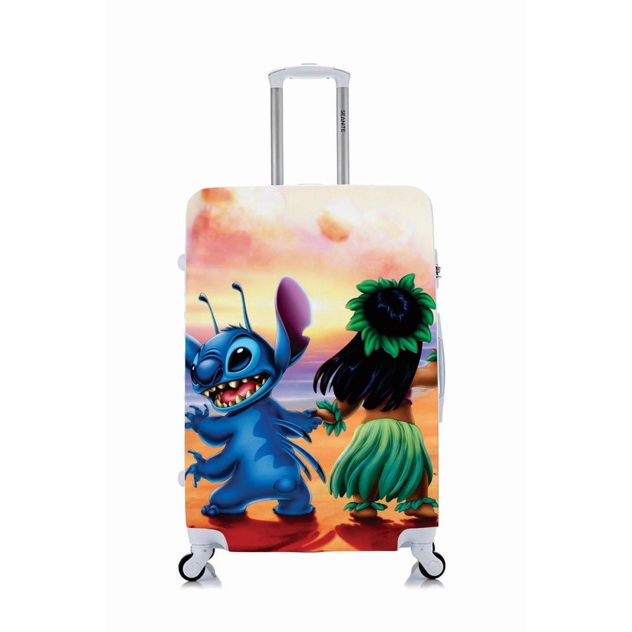 Capa Protetora Para Mala Viagem Personalizada Pequena Dupla Lilo &amp; Stitch