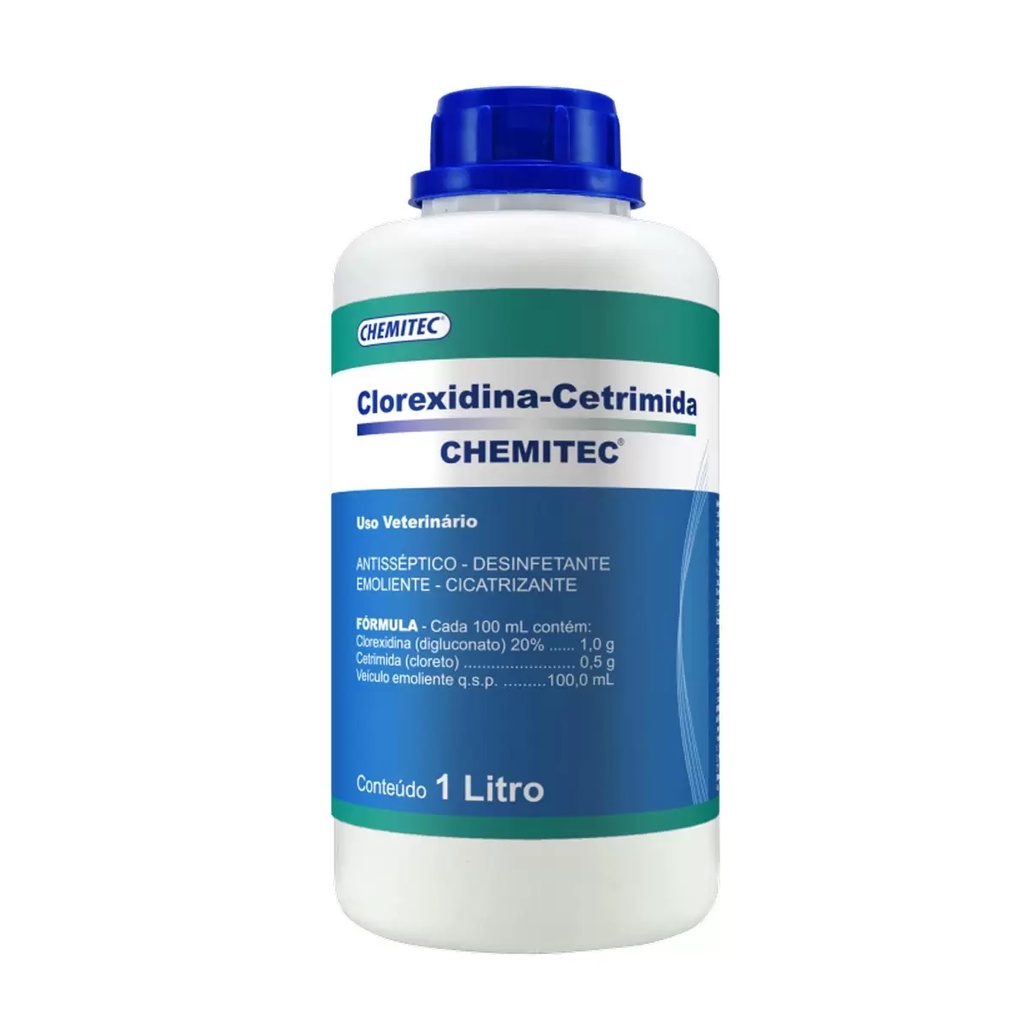 Clorexidina Cetrimida Desinfetante E Antisséptico Chemitec - 1 Litro em Oferta na Shopee