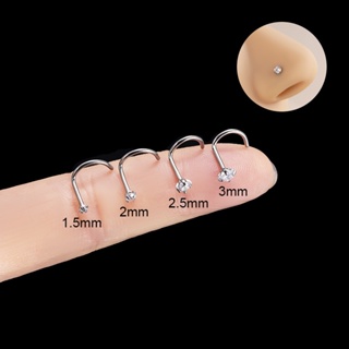 1 Peça G23 Titânio Com Zircônio De Nariz Fresco Piercing 20 Gauge Hipoalergênico em Oferta na Shopee