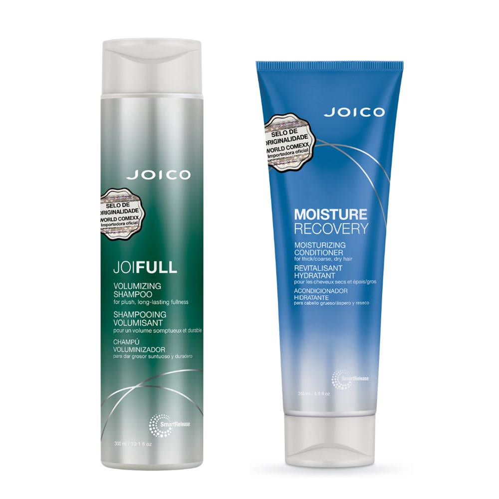 KIT JOICO SHAMPOO E CONDICIONADOR JOIFULL E MOISTURE PARA CABELOS COM RAÍZES OLEOSAS E PONTAS SECAS - Beauty