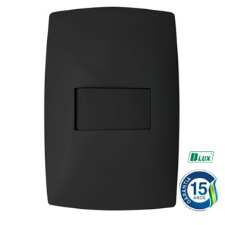 Cj Interruptor Simples Horizontal 4x2 Blux Home Grafite