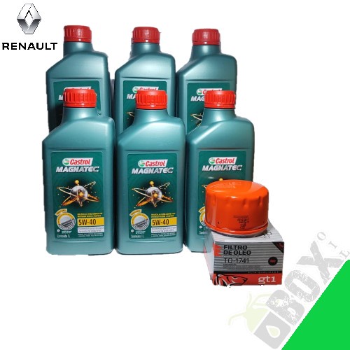 KIT TROCA SANDERO RS 2015 > 2021 2.0 + FILTRO 5W40 CASTROL