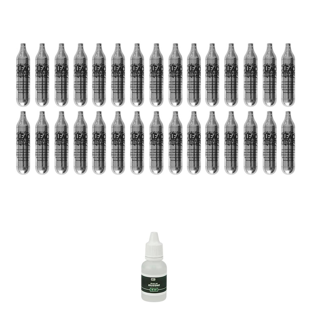 Cilindro Pistola Co2 Airsoft 12g 30un + Óleo Lubrificante em Oferta na Shopee