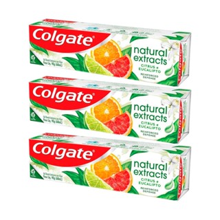 Kit 3 Pasta De Dentes Colgate Natural Extracts Reinforced Defense 90g