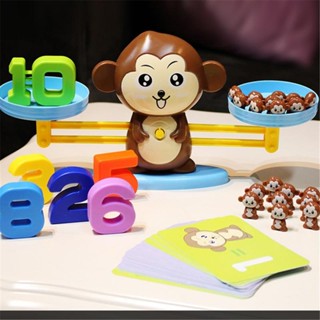 Montessori Balança Macaco De Brinquedo Matemático Equilíbrio Baby Jogos Educacionais Número Brinquedos Material Didático