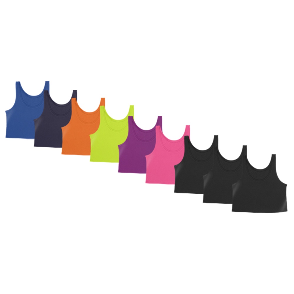 Kit 9 Cropped Regata Cavado Good Look Dry Fit Proteção Solar UV Feminino Fitness Academia Treino Blusinha Confortável