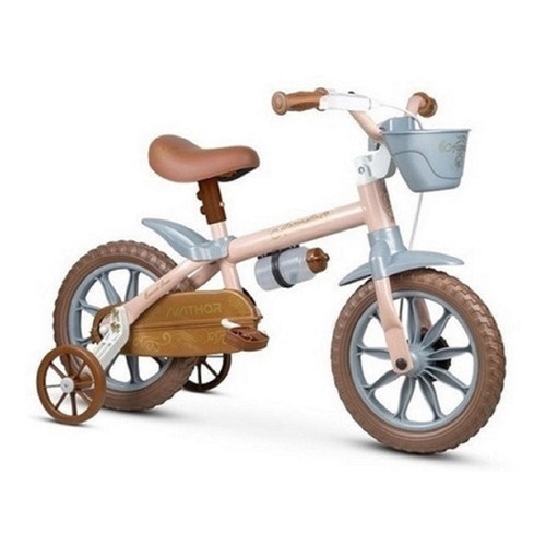 Bicicleta Infantil Aro 12 Com Rodinhas Antonella Baby Rosa