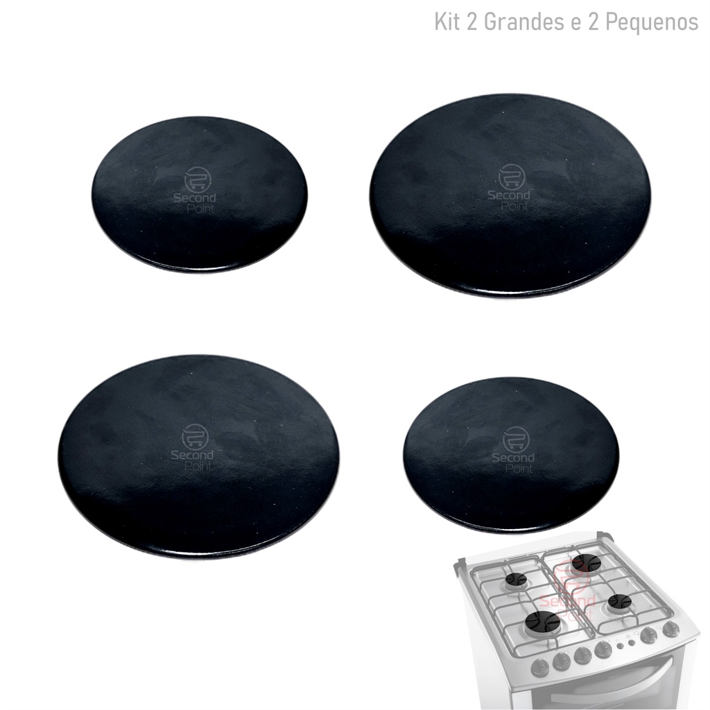 Kit Espalhador Tampa Fogão Electrolux 4 bocas 56sb 56sx 2 Grandes 2 Pequenos