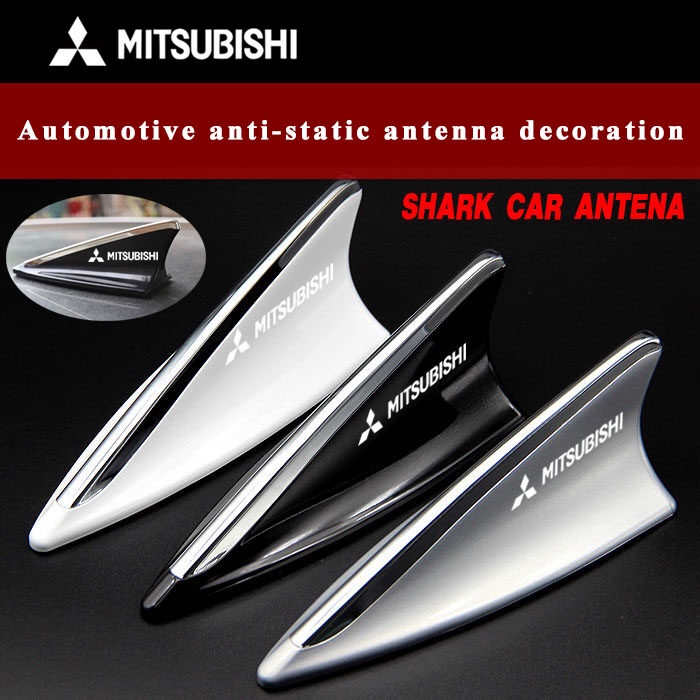 Carro Universal Dummy Shark Fin Telhado Decorativo Antena Decorativa Aérea Para Mitsubishi Xpander Atrai Miragem outlander pajero sport Triton