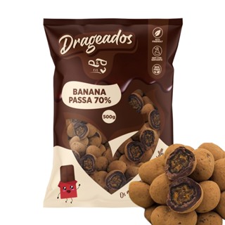 Chocolate 70% Drageado Banana Passa 500g - P&P