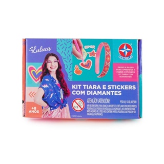 Kit Tiara e Stickers com Diamantes da Luluca - Estrela em Oferta na Shopee