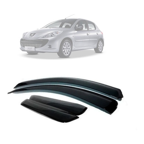 Calha de Chuva Defletor Peugeot 207 Todos 4 Portas Ecoflex