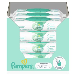 Lenços Umedecidos Pampers Limpeza Delicada com 576 unidades