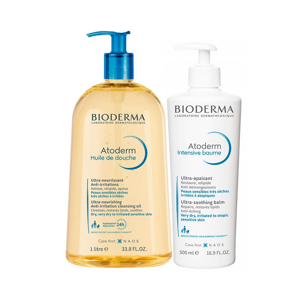 Kit Corporal Bioderma Atoderm - Óleo de Banho Hidratante e Creme Corporal em Oferta na Shopee