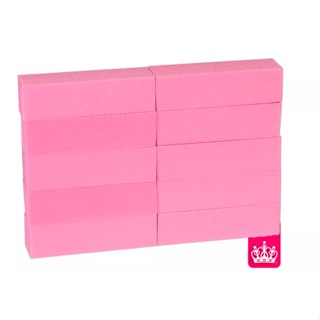 Kit 10 Lixas em Bloco Polir P/unhas Rosa