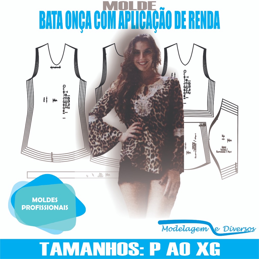 MOLDE BATA RENDA, MODELAGEM&DIVERSOS, P-XG, CORREIOS