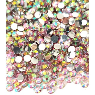 Chaton 5mm Cristal Irisado Rosé Pacote com 1000 Peças