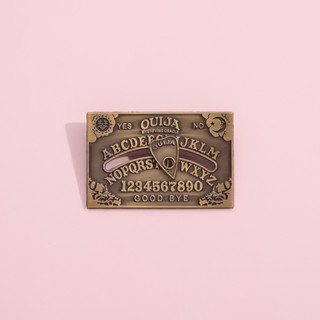 Ouija Board Esmalte Pin Broches De Número Vintage Letra Brochura Mágica Misteriosa Jóia Gótica Presente Para Amigos Fãs