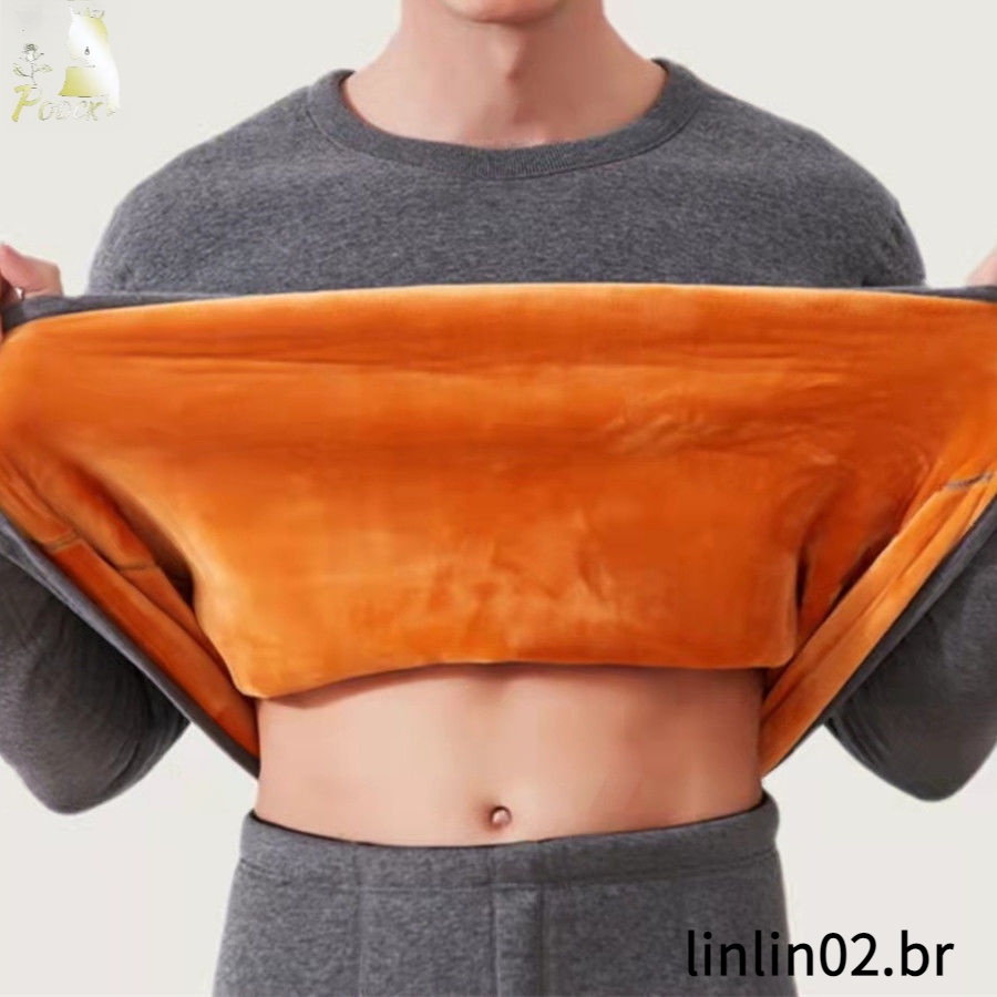 Roupa interior térmica masculina, forro de lã grossa de outono, calças longas, jovens, inverno, frio, idosos