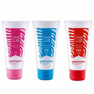 Gel Lubrificante Para Sexo Anal ou Vaginal 60g Love Lub - ICE / HOT / NEUTRO SexShop un