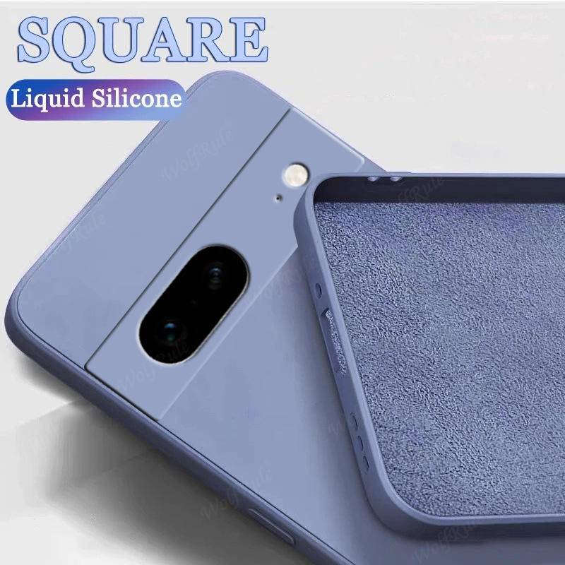 Estojo De Silicone Líquido Para Telefone Google Pixel 7 6 Pro 7a 6a 5a 5