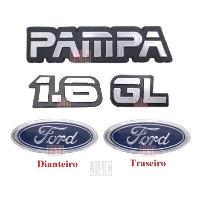 Kit Emblemas Pampa 1.6 Gl - 1987 À 1997 - Modelo Original em Oferta na Shopee
