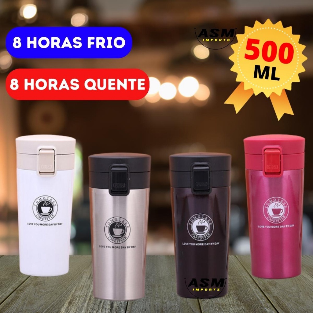 Caneca térmica 500ML Copo Infusor Isotérmico Para Chá Café com Isolamento à vácuo