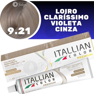 Coloração Itallian Color Castanho Claro Violeta Natural 9.21 em Oferta na Shopee