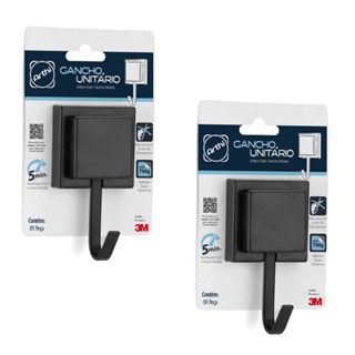 Kit 2 Ganchos Cabide Suporte Porta Toalha de Rosto de Parede Banheiro 3M Sem Furo Preto Black Arthi em Oferta na Shopee