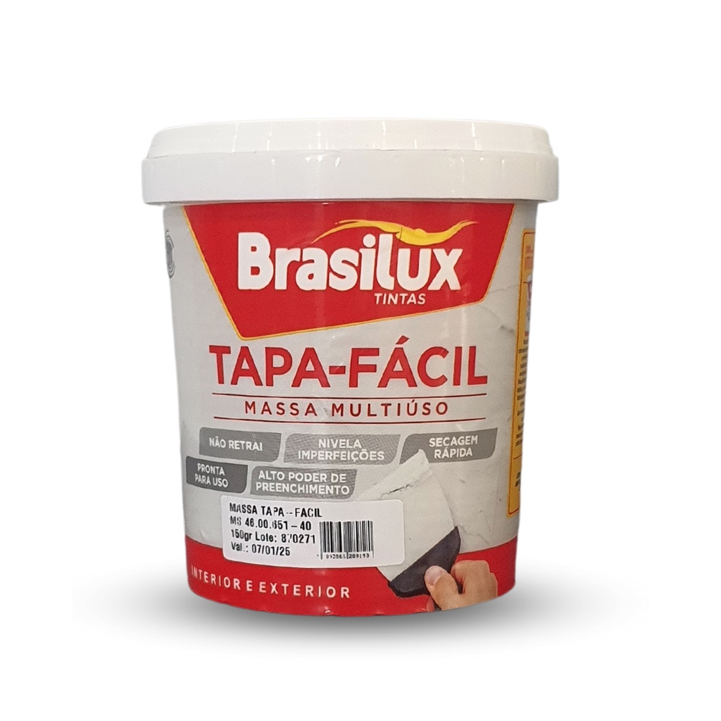 Massa Tapa Fácil Reparo Multiuso Nivelador Brasilux 150g