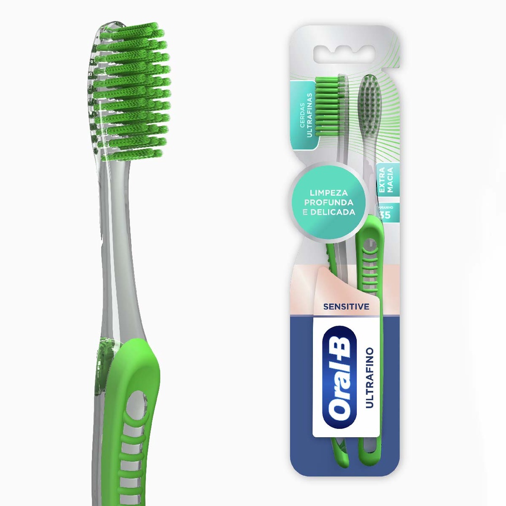 Escova Dental Oral-b Sensitive Ultrafino Extra Macia 2x1 em Oferta na Shopee