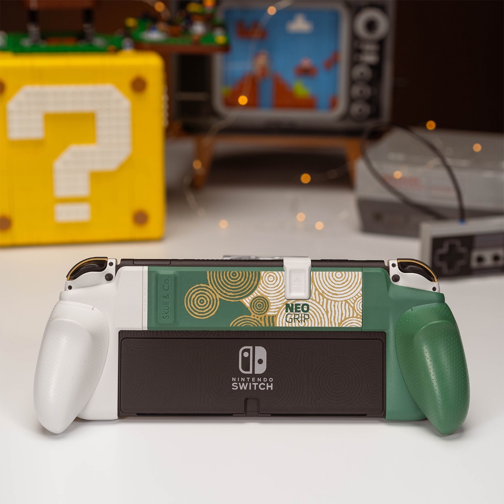 Skull & Co . NeoGrip Com Estojo Protetor De Grip Ergonômico Substituível Para Nintendo Switch OLED E Regular