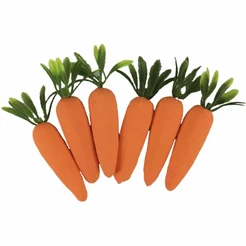 Mini Cenouras Decorativas Lisa - 7cm - 6 unidades - Rizzo