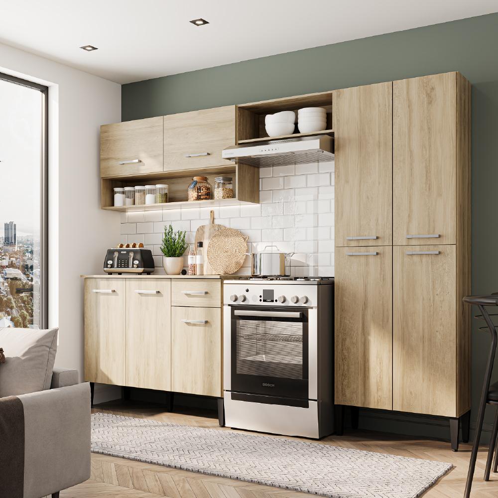 Cozinha Compacta Arizona Classic Carvalho Carraro em Oferta na Shopee