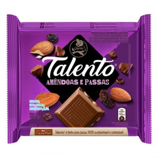 Chocolate ao Leite com Amêndoas e Passas Garoto Talento 85 g