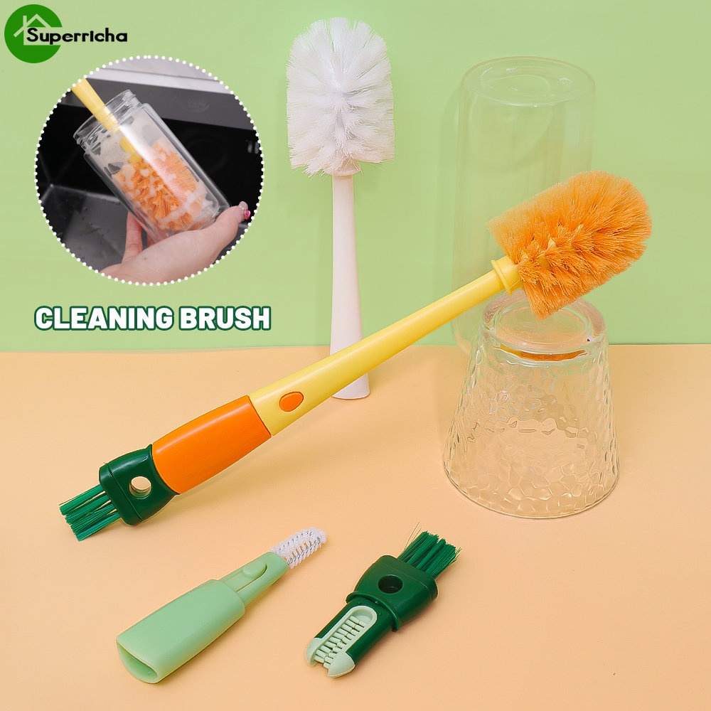 4 Em 1 Escova De Limpeza De Copo De Cenoura/Gadgets De Cozinha Doméstica/Kit Multiuso Destacável/Limpador De Tampa De Mamilo De Garrafa/Detalhada De Cabo Longo em Oferta na Shopee