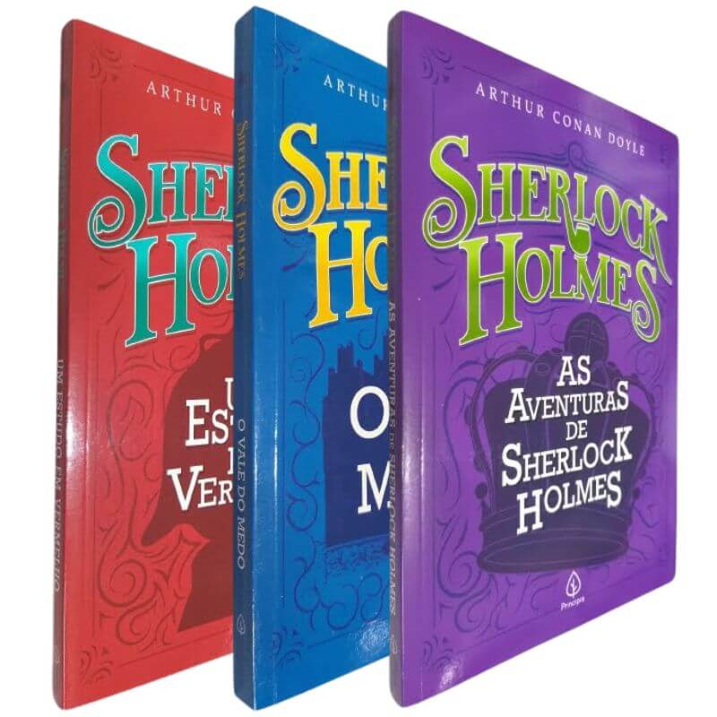 3 Livros Coleção Especial I Sherlock Holmes As Aventuras de Sherlock Holmes O Vale do Medo Um Estudo em Vermelho em Oferta na Shopee