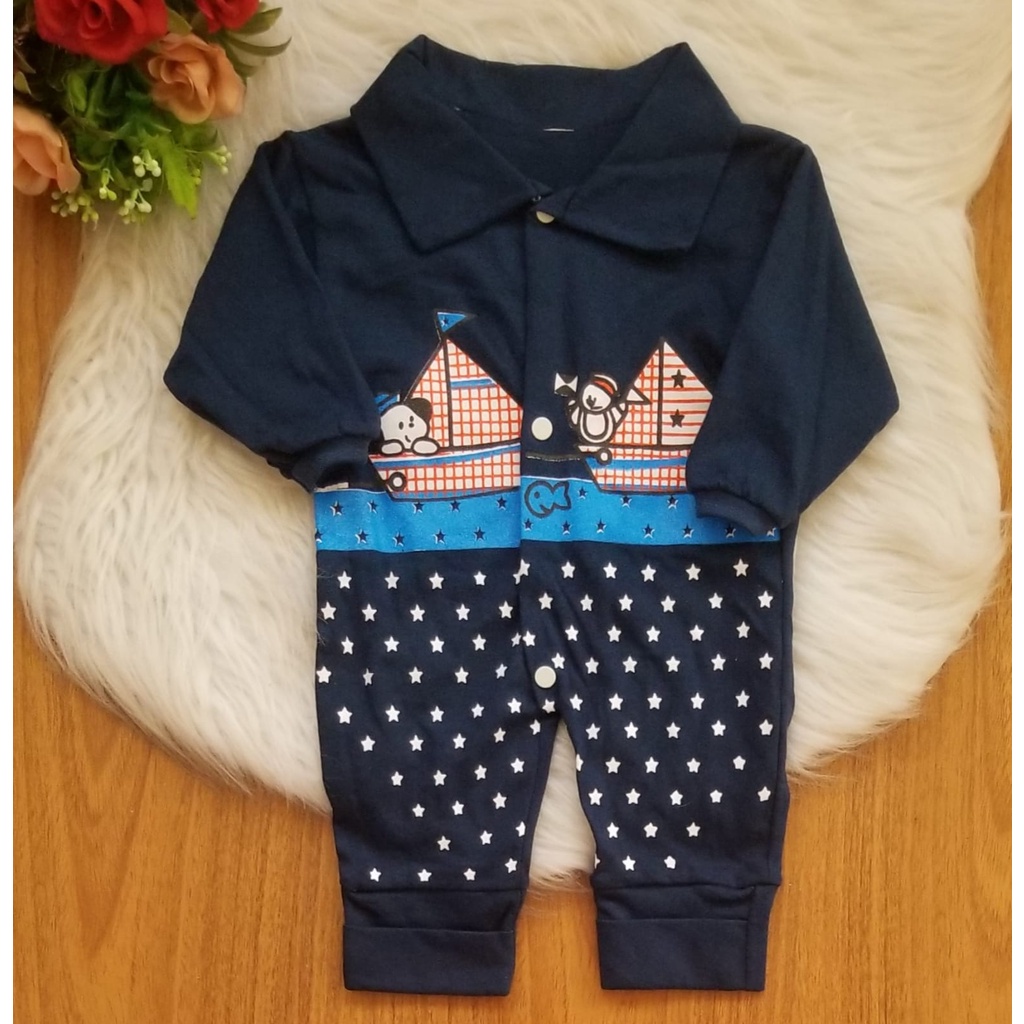 MACACÃO URSINHOS GOLA POLO PARA BEBÊ em Oferta na Shopee