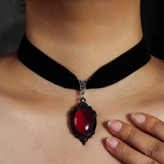 Pingente Colar Gargantilha Gótico De Veludo Preto Gótica Acessórios Hip hop Vampiro Cameo Colares De Encanto De Clavícula Personalidade Mulher Criativa
