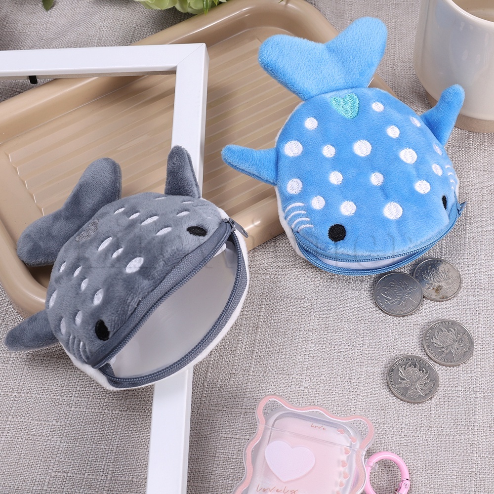 Meninas Com Bolso Zíper Carteira De Durável Infantil De Grande Capacidade Pelúcia Tubarão Porta-Chaves Moedas em Oferta na Shopee