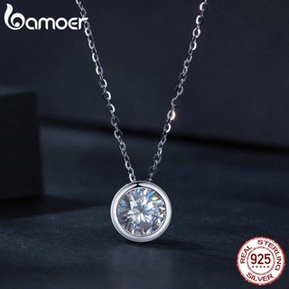 BAMOER 925 Prata Esterlina VVS1 D Cor 1 Colar Moissanita De Carat Passado Teste De Instrumento 100 % Genuíno Com Certificado