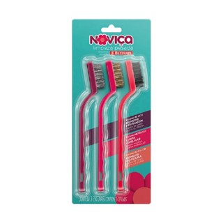 Escovas P/ Limpeza Pesada Aço/Metal/Nylon C/3 Novica